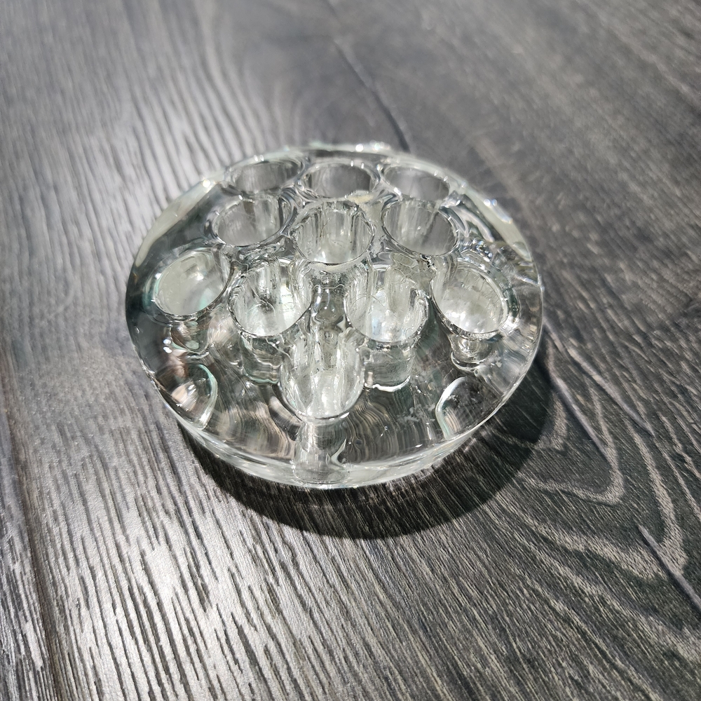 Vintage Clear Glass Flower Frog